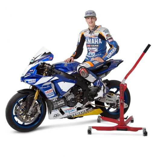 Rennfahrer Florian Alt und der ConStands® Power Zentralständer